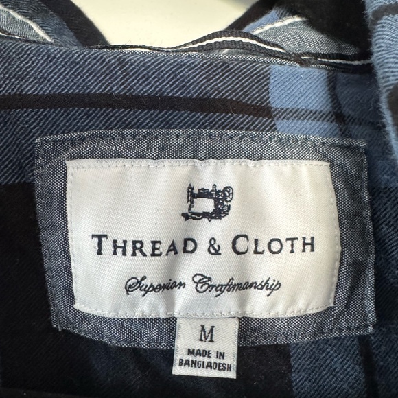 Men's medium, thread and cloth flannel blue - Picture 2 of 2